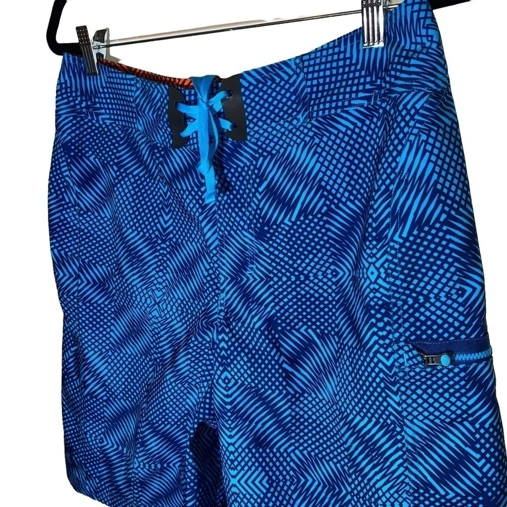 Men's Under Armour‎ Board Shorts Swim Trunks w/ Zip Pocket Loose Fit Blue Sz 30